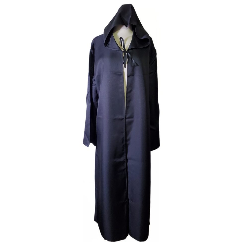 Costume Cloak Men Black Classic Star Wars Long Hooded Halloween Cosplay Overcoat - Picture 12 of 14